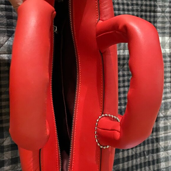 Bundle: Coach Red Pillow Tote and Coach Red Micro Wallet - Picture 6 of 16